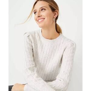 121 Ann Taylor Petite Mixed Cable Stitch Sweater Sz S